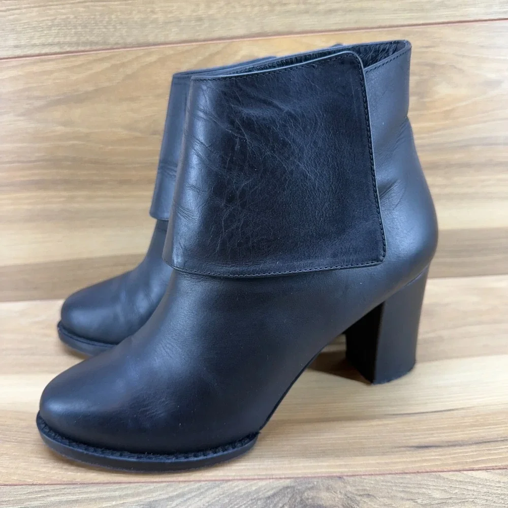 & Other Stories Womens Boots Size 8 EU 38 Black‎ Leather Block Heel Booties